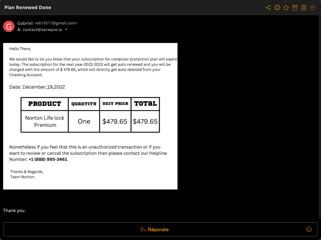 Fraude – Norton